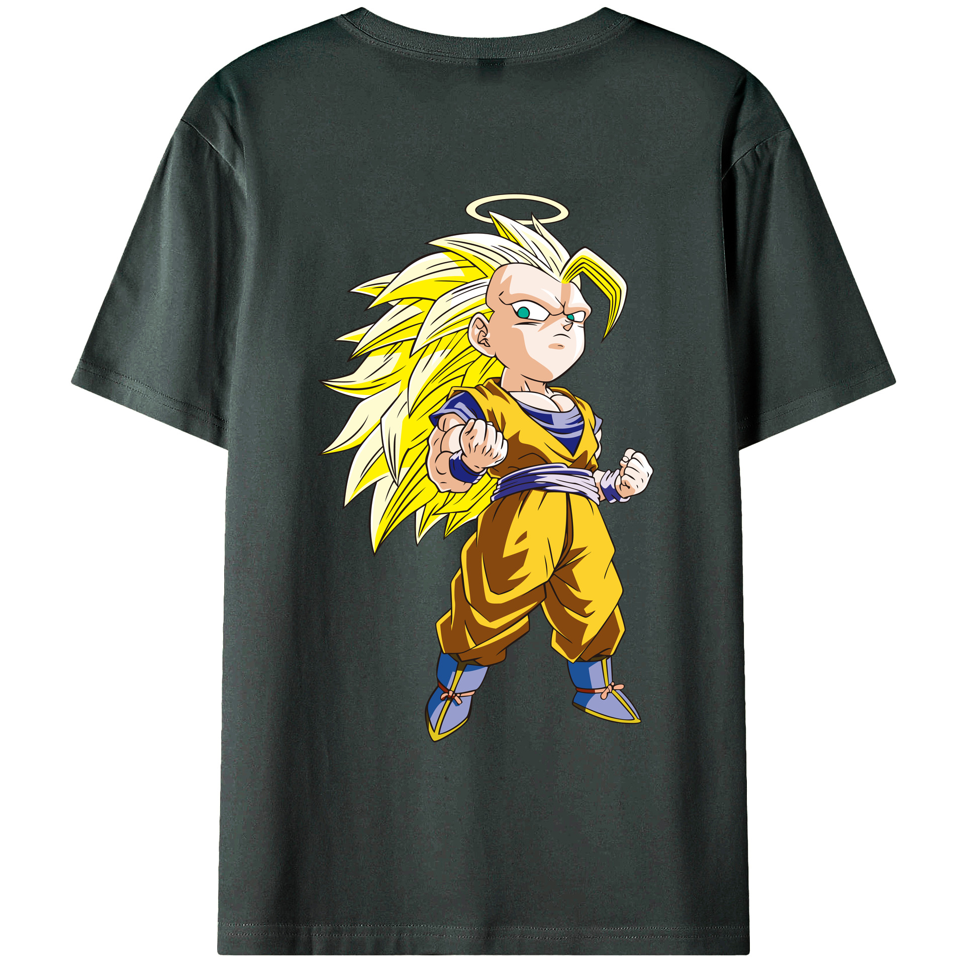 （画像用） ドラゴンボール 孫悟空（そん ごくう）Son Goku カカロット DRAGON BALL Kakarotto 綿100％ メンズ半袖Tシャツ（バックプリント） 通気性